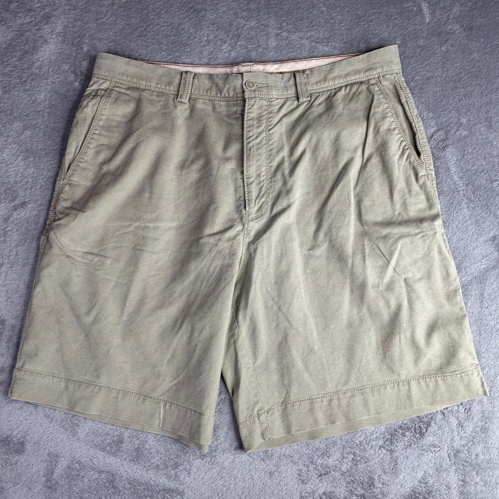 Tommy Bahama Chino Shorts Mens 36 Khaki Boracay Stretch Cotton Tencel Casual